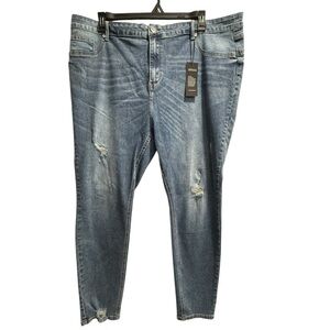 Chic Denim Asha High Rise Skinny Ankle Distressed Jean, Size 22S‎